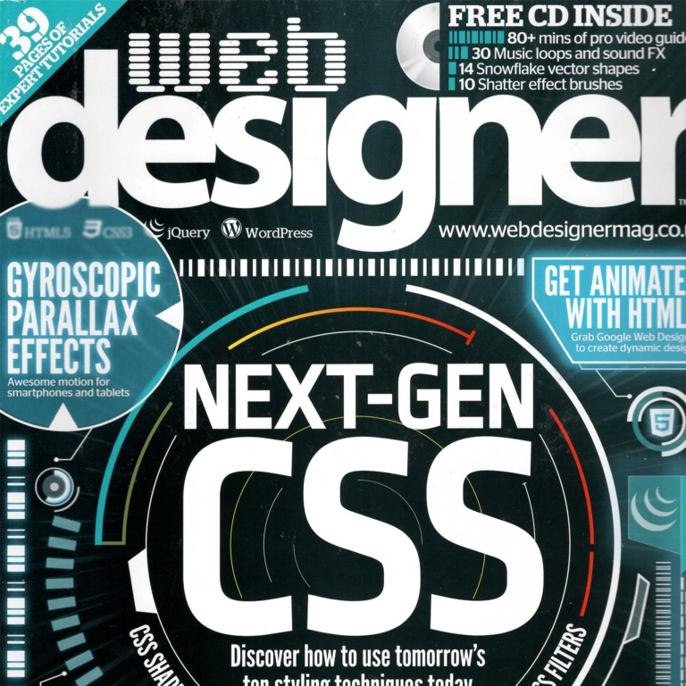 Web designer magazine features my portfolio