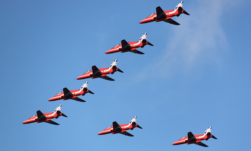 Here they come over the hill heading for Falmouth