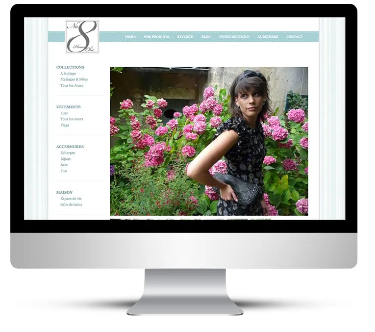 No8 Aubeterre Fashion Boutique web design