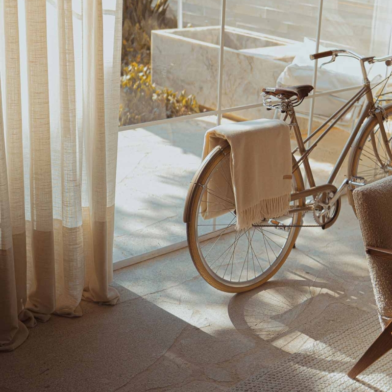 Bike with view of sea