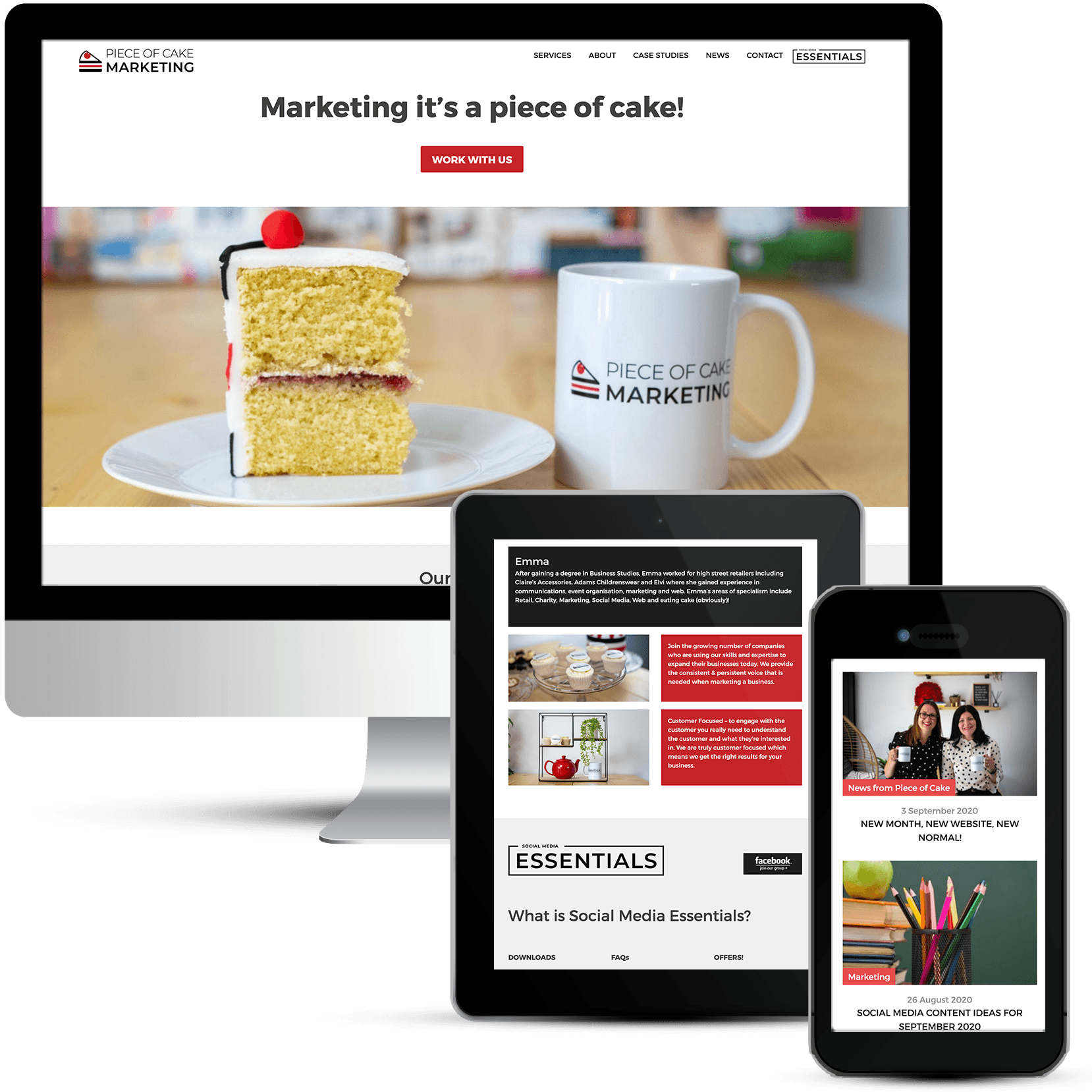 Piece of cake marketing agency web design