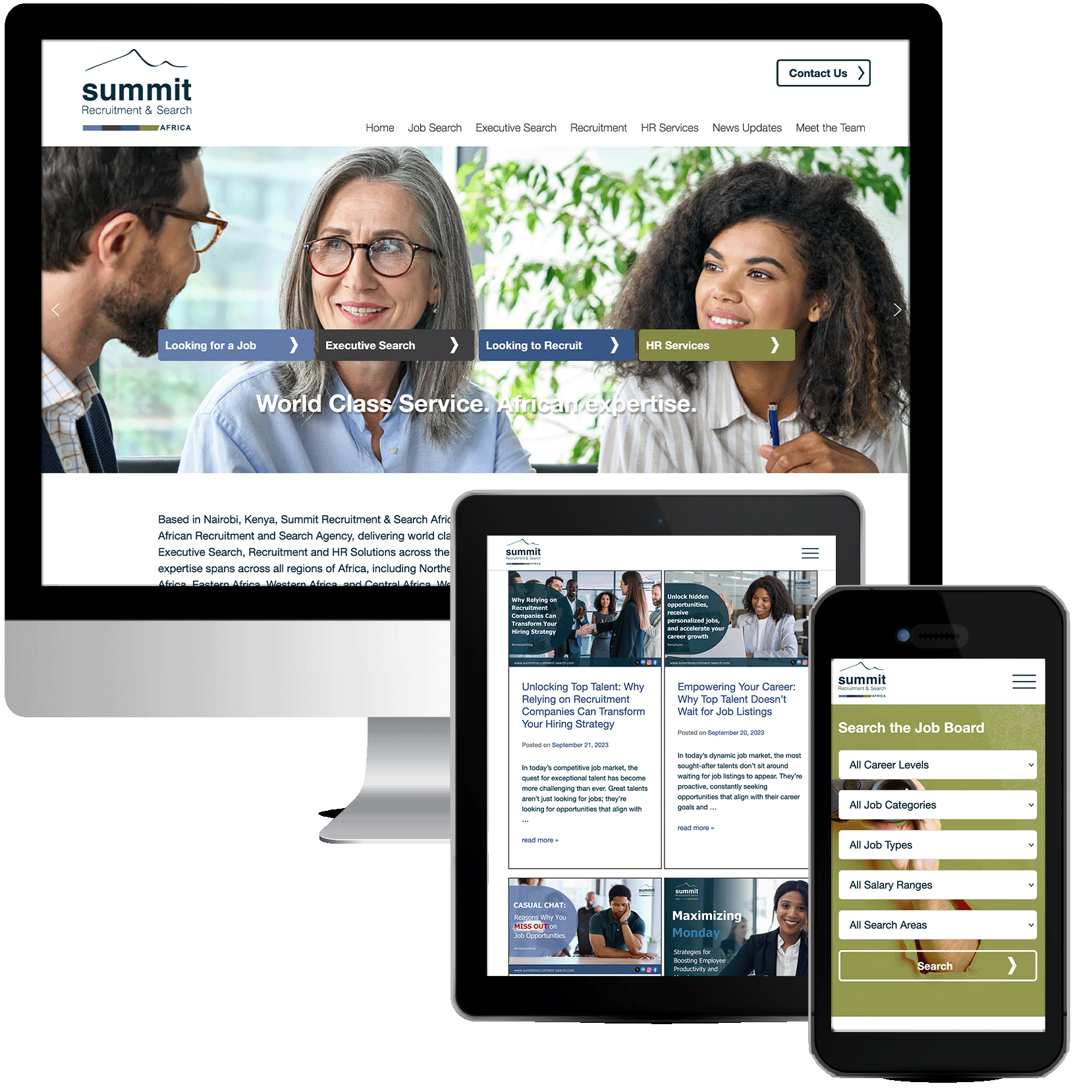 Summit recruitment company website design