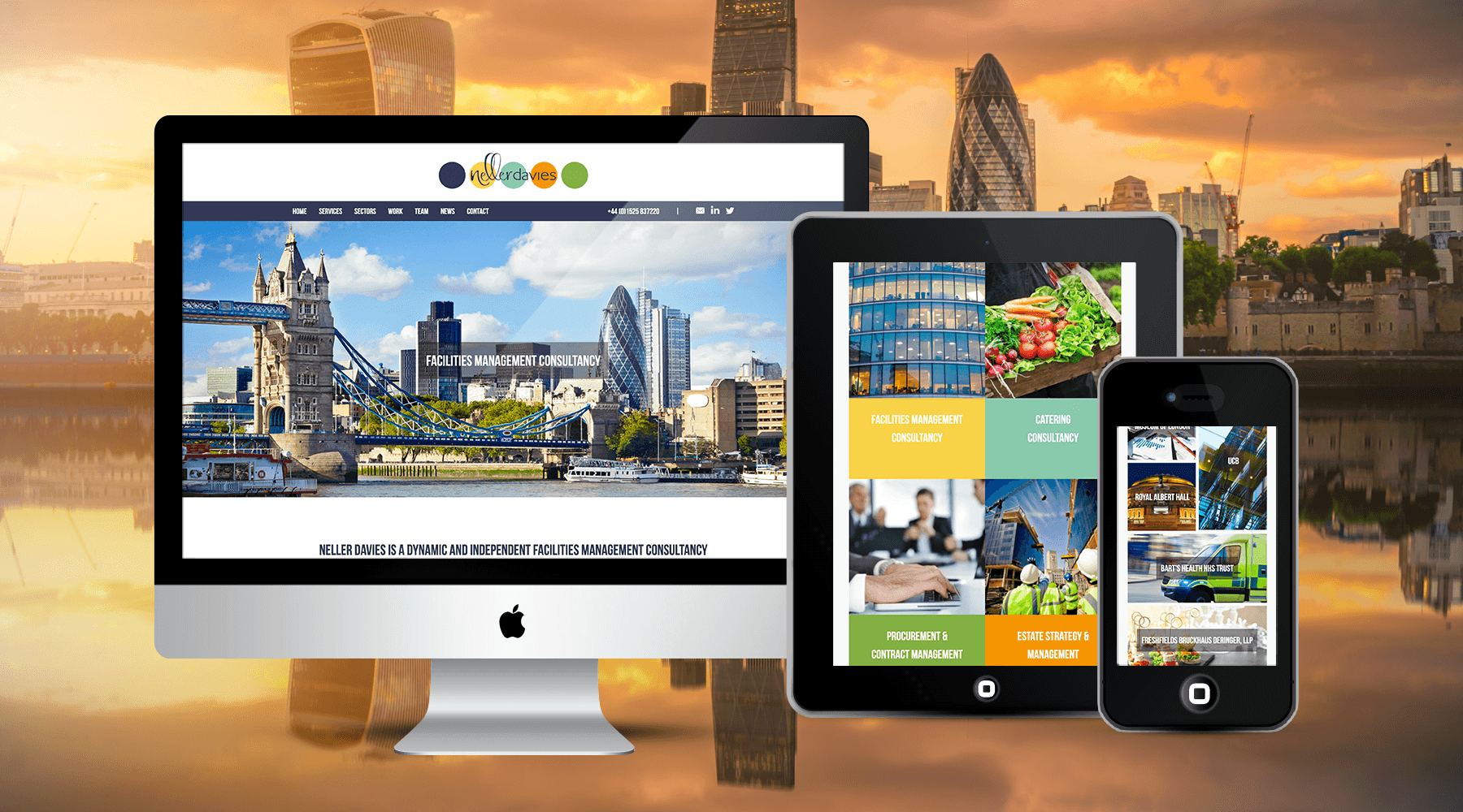 Neller Davies Facilities Management Corporate Web Design