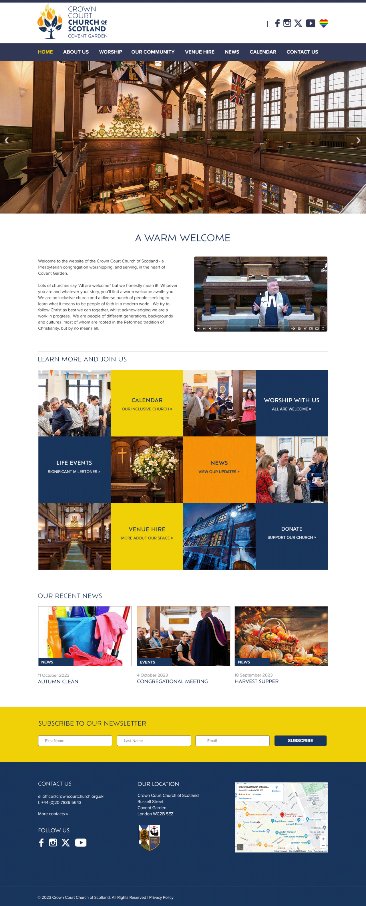 Crown Court Church of Scotland website design