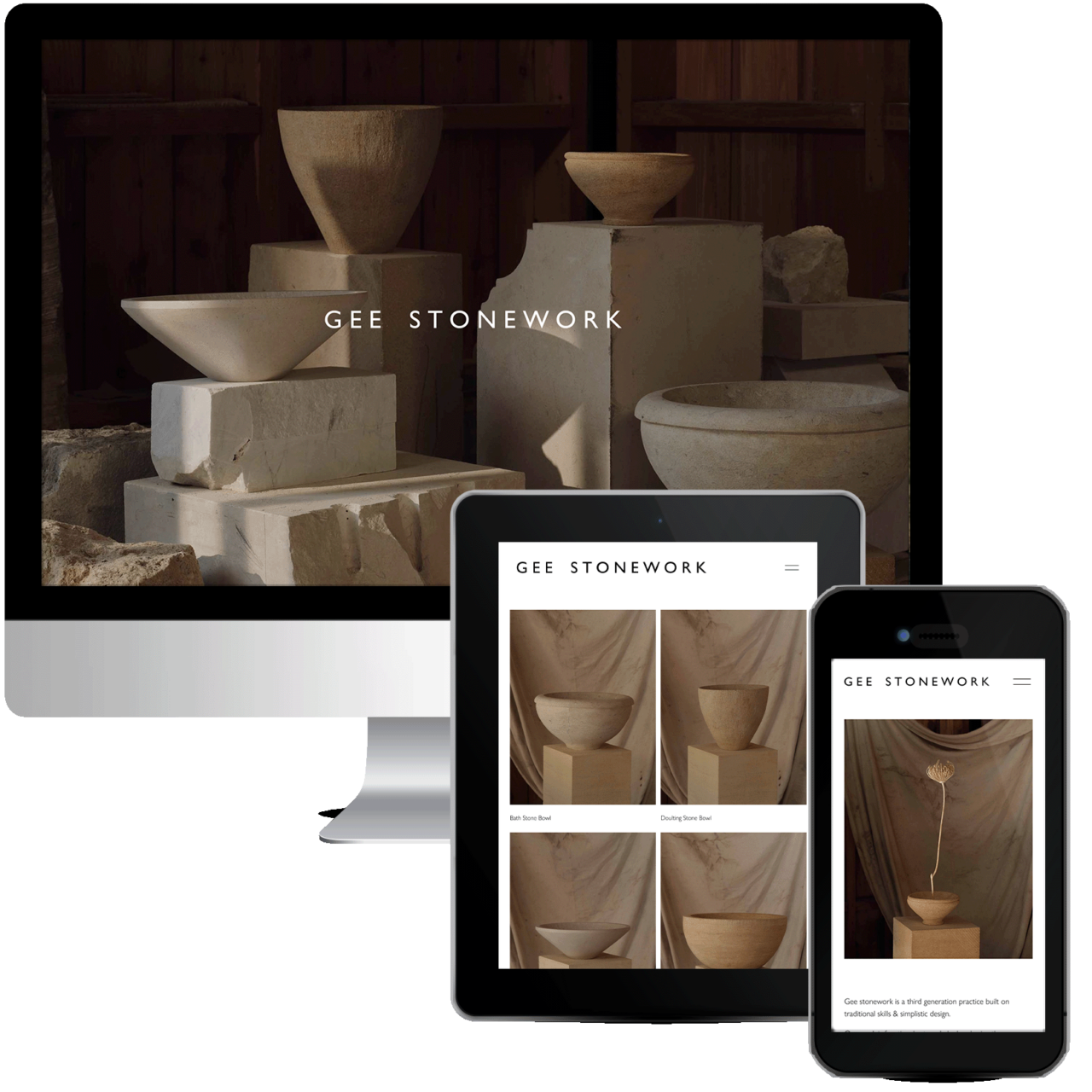 Artisan Website Design for Gee Stonework