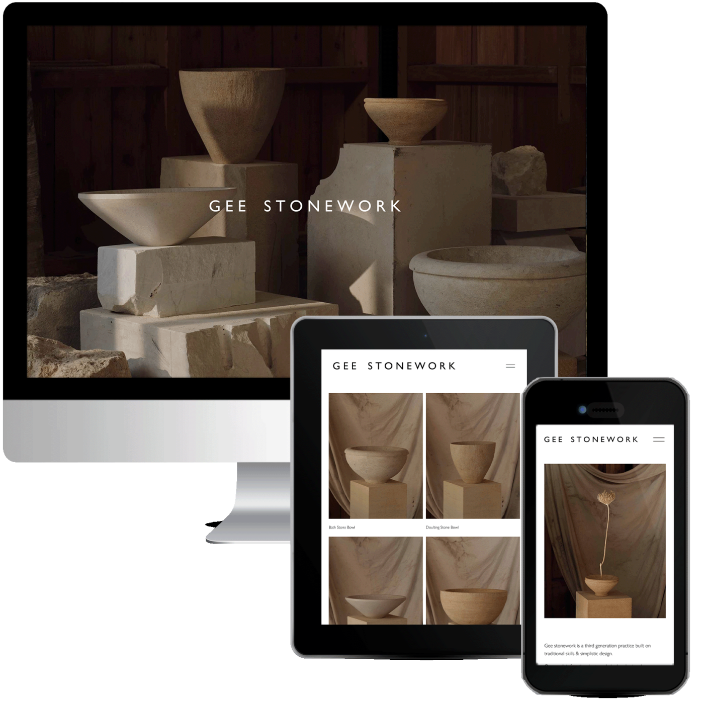 Artisan Website Design for Gee Stonework