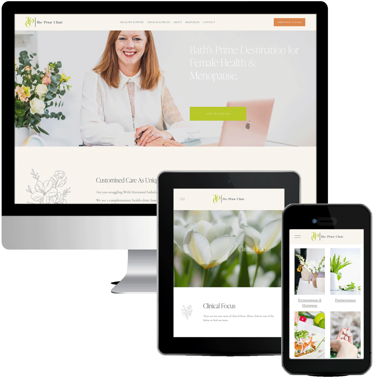 Squarespace Website Design for the Prior Clinic