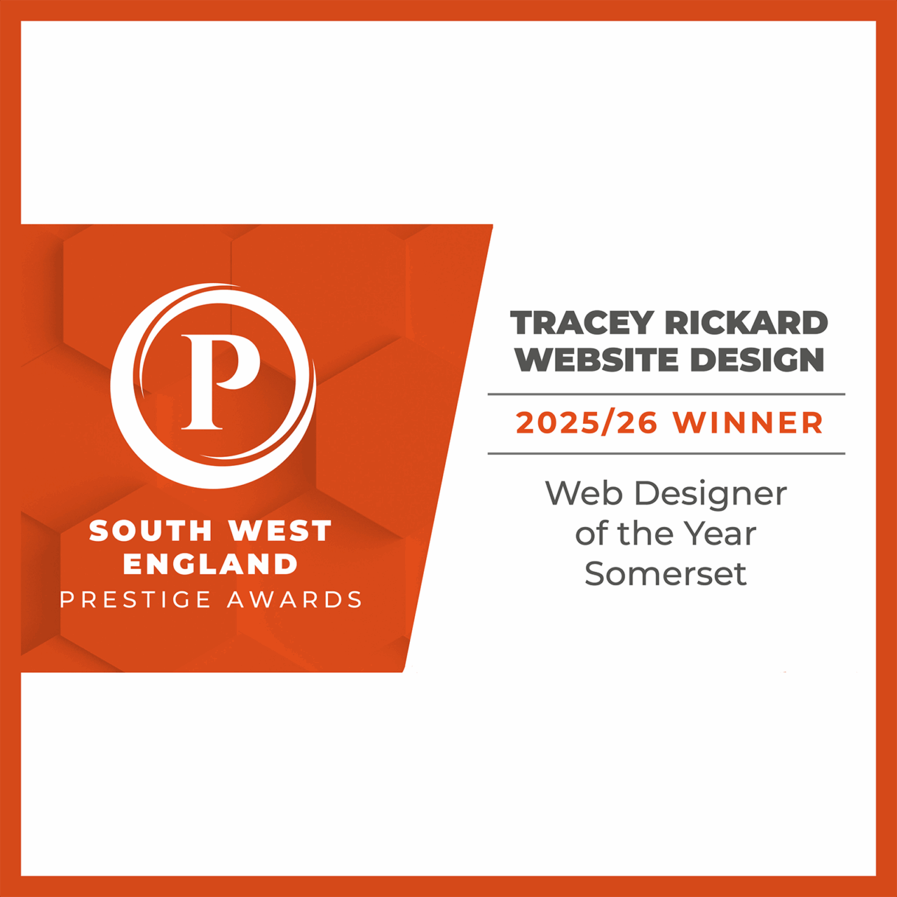 Prestige Business Awards Web Designer of the Year